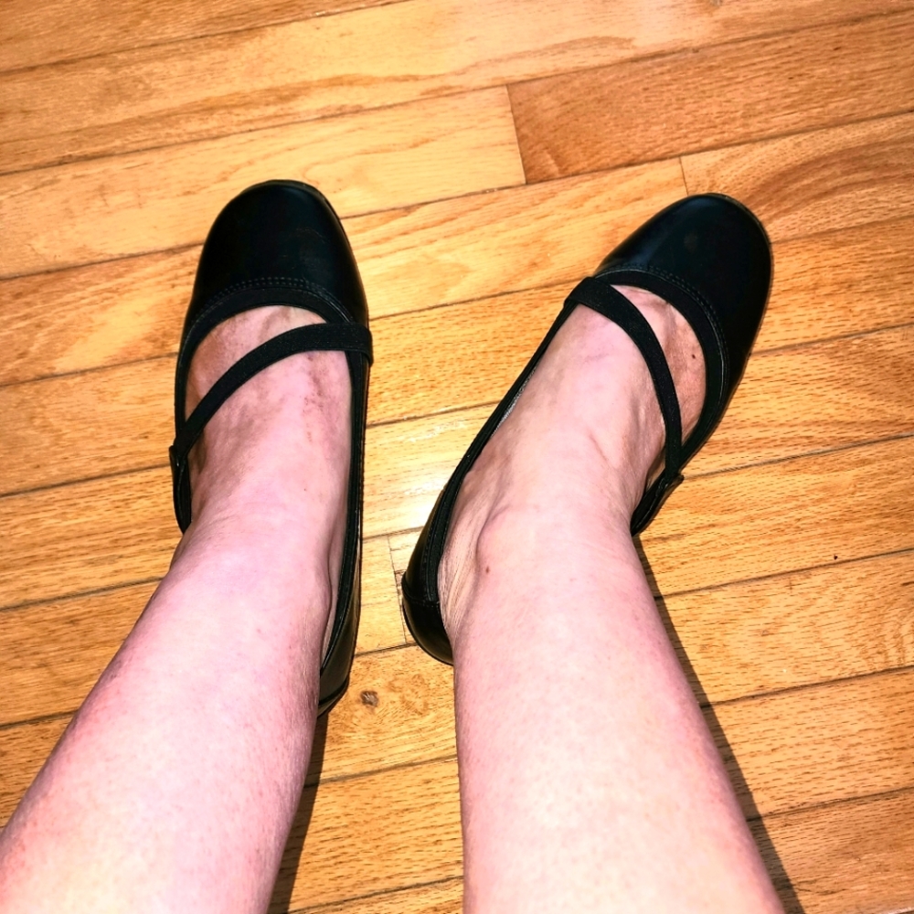 Life Stride Black Ballet Shoes